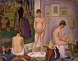 Georges Seurat The Models painting